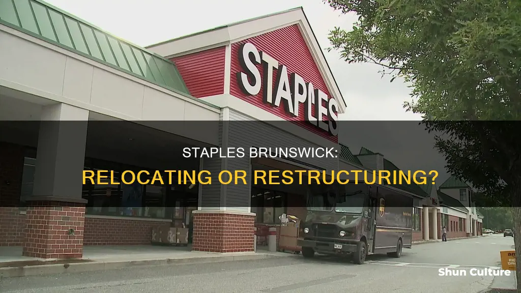 is staples in brunswick me moving