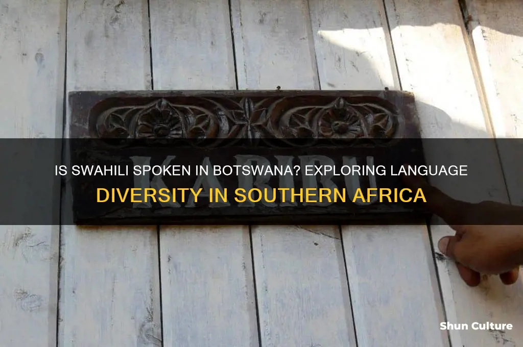 is swahili spoken in botswana