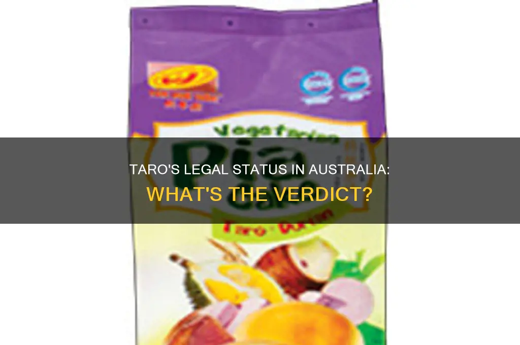is taro illegal in australia