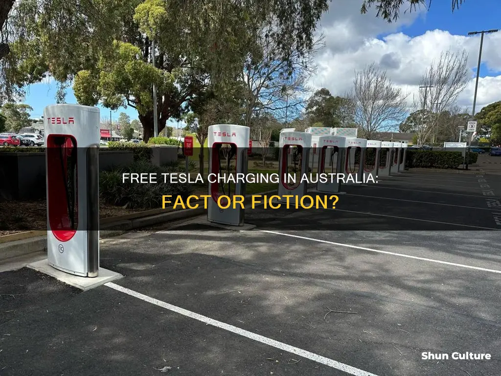 is tesla charging free in australia
