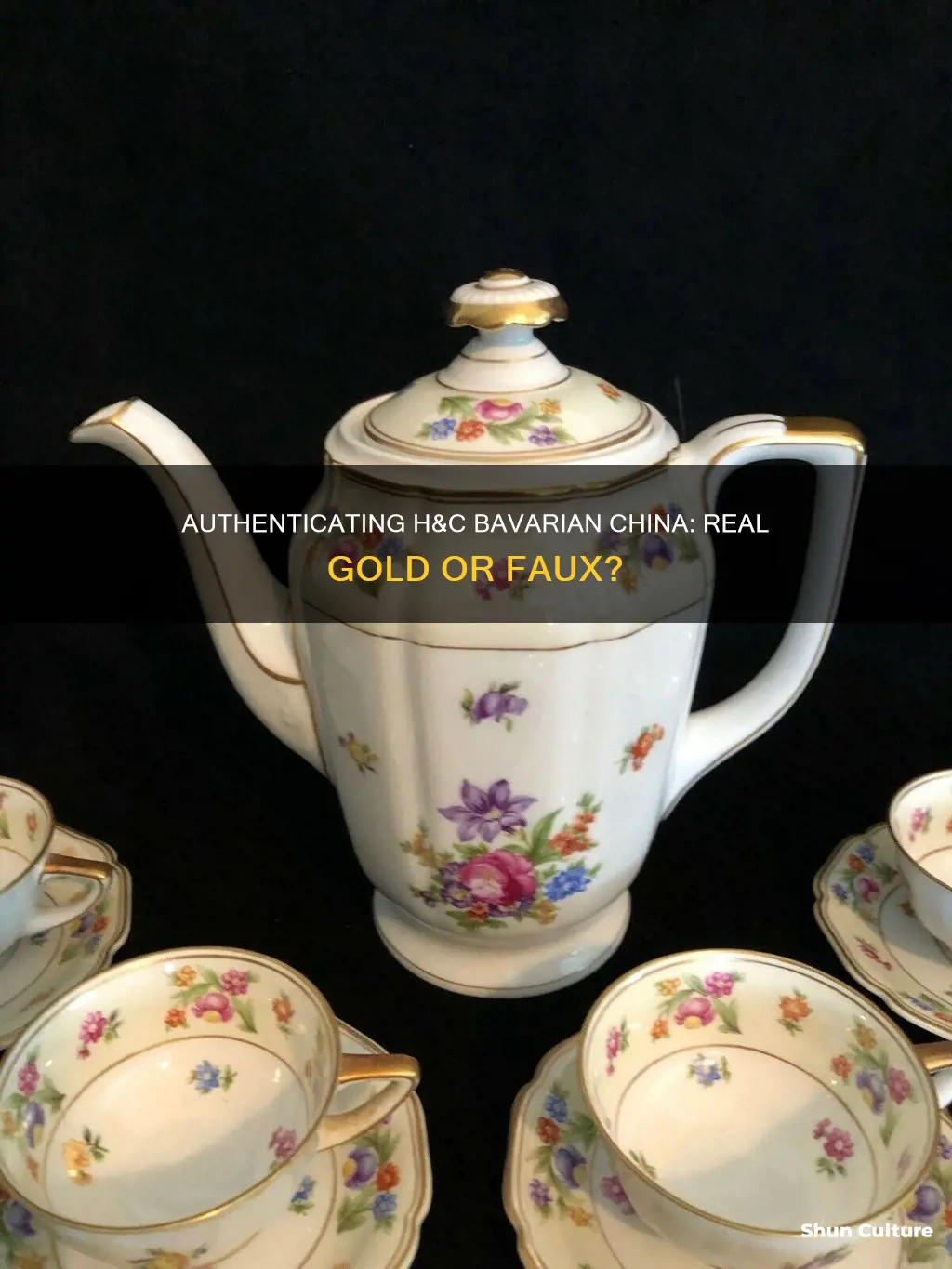 is the gold trim on h&c bavarian china real