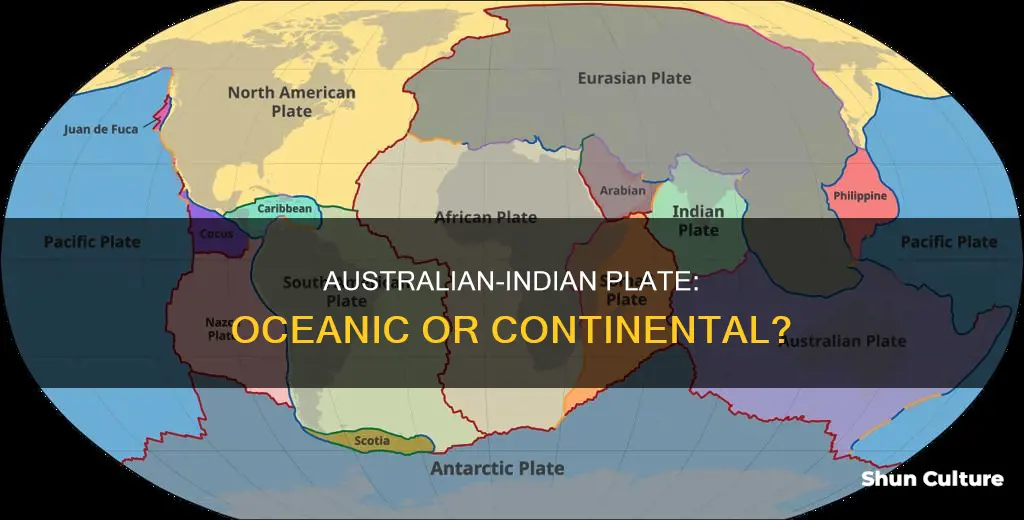 is the indian australian plate oceanic