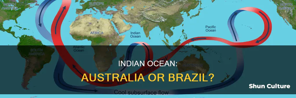 is the indian ocean closer to australia or brazil