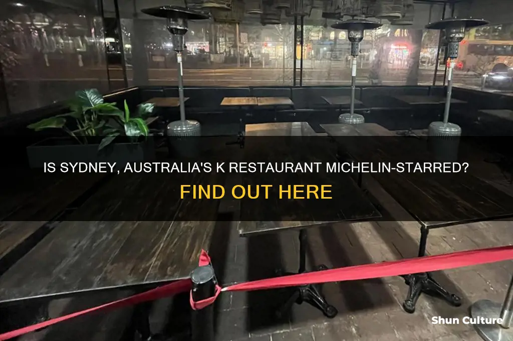 is the k in sydney australia michelin-starred
