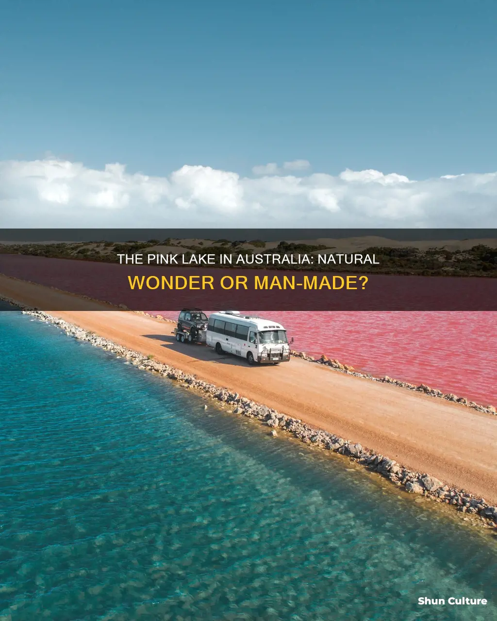 is the pink lake in australia man made