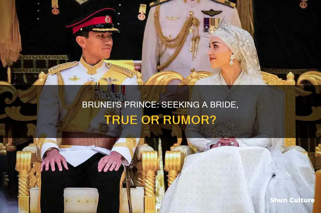 is the prince of brunei looking for a bride