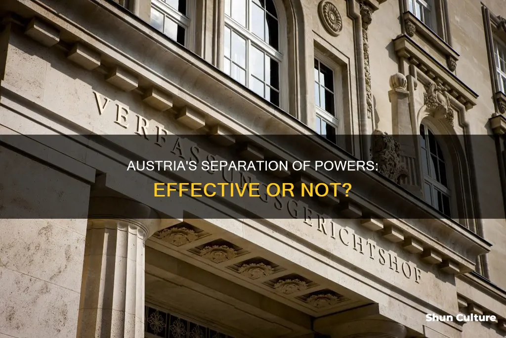 is the separation of powers in austria sufficient