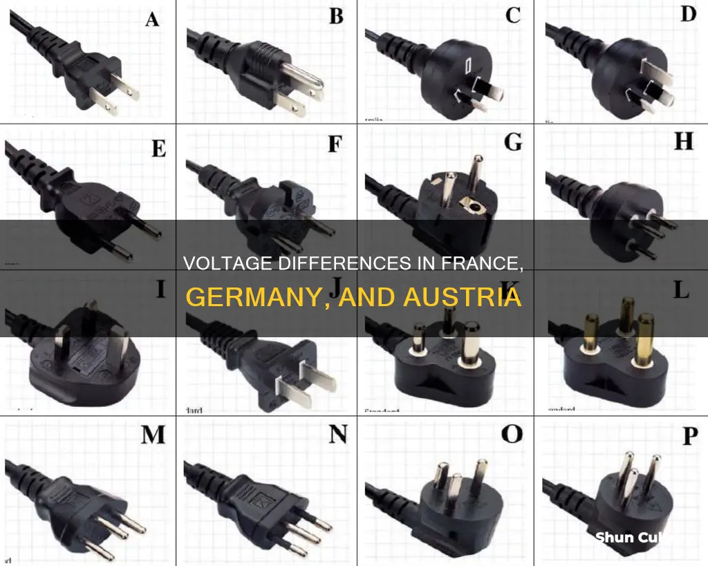 is the voltage same for france germany and austria