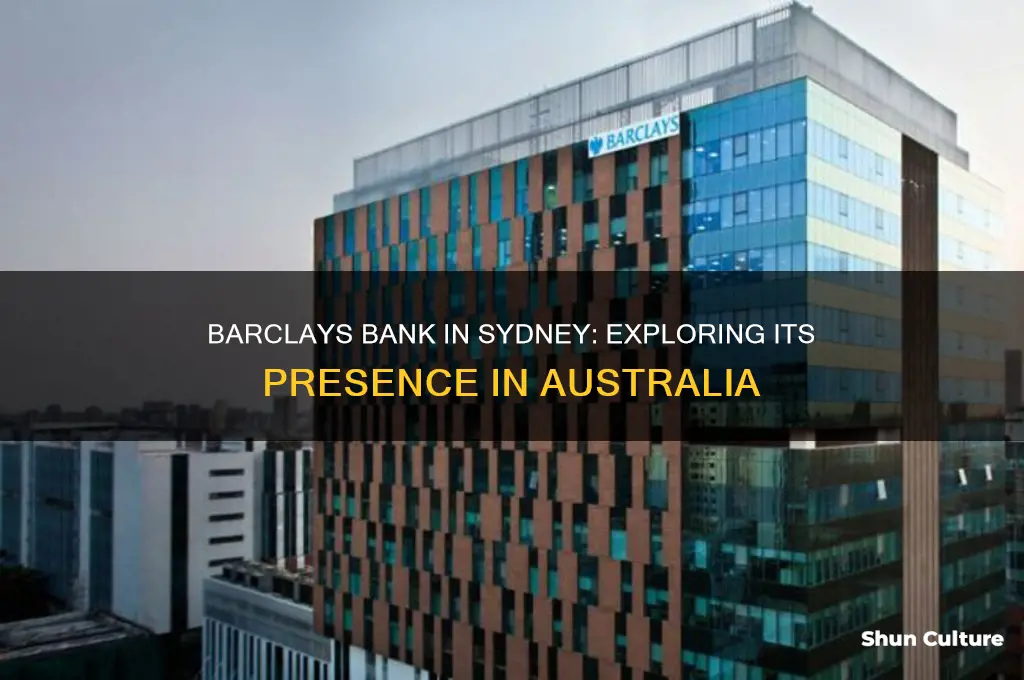 is there a barclays bank in sydney australia