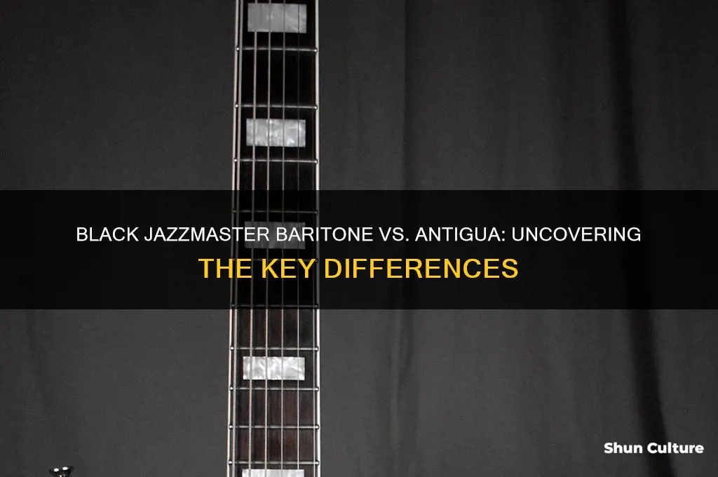 is there a difference between black jazzmaster baritone and antigua