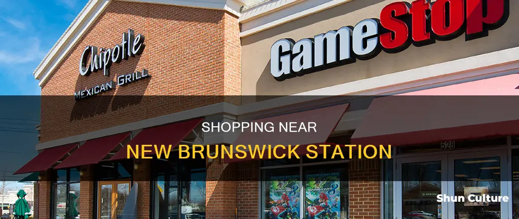 is there any shopping stores near new brunswick station