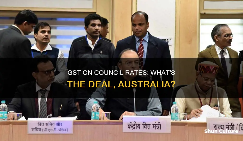 is there gst on council rates in australia