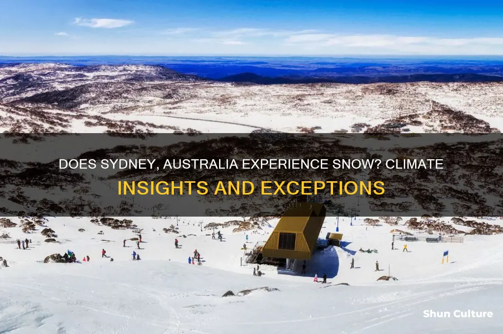 is there snow in sydney australia