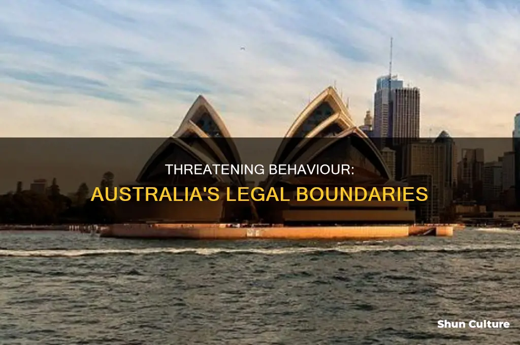 is threatening someone illegal in australia