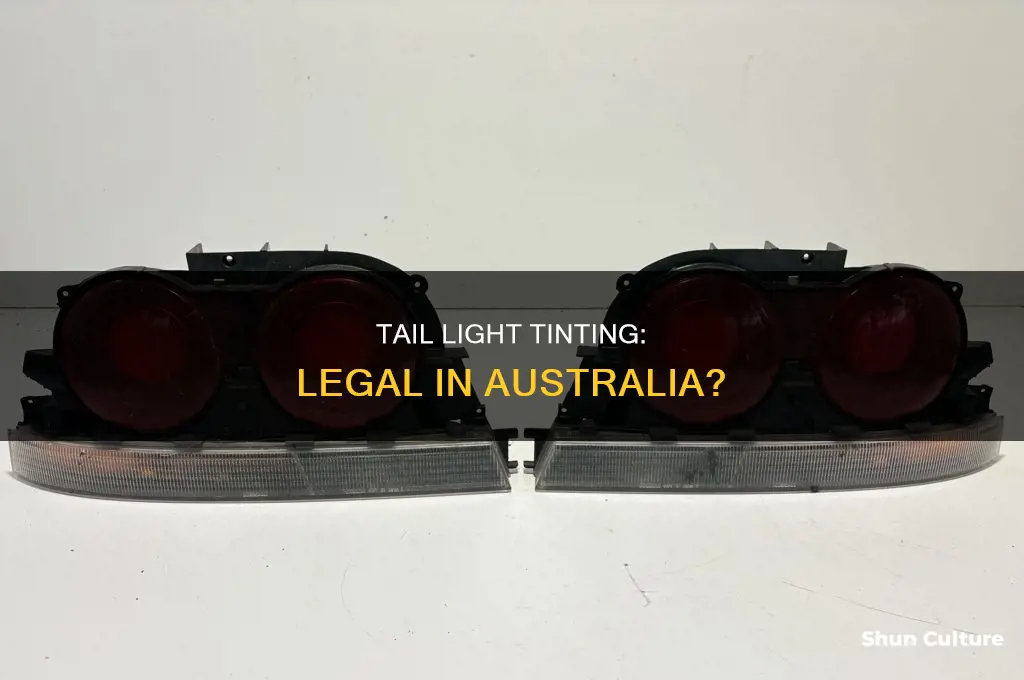 is tinting your tail lights illegal in australia