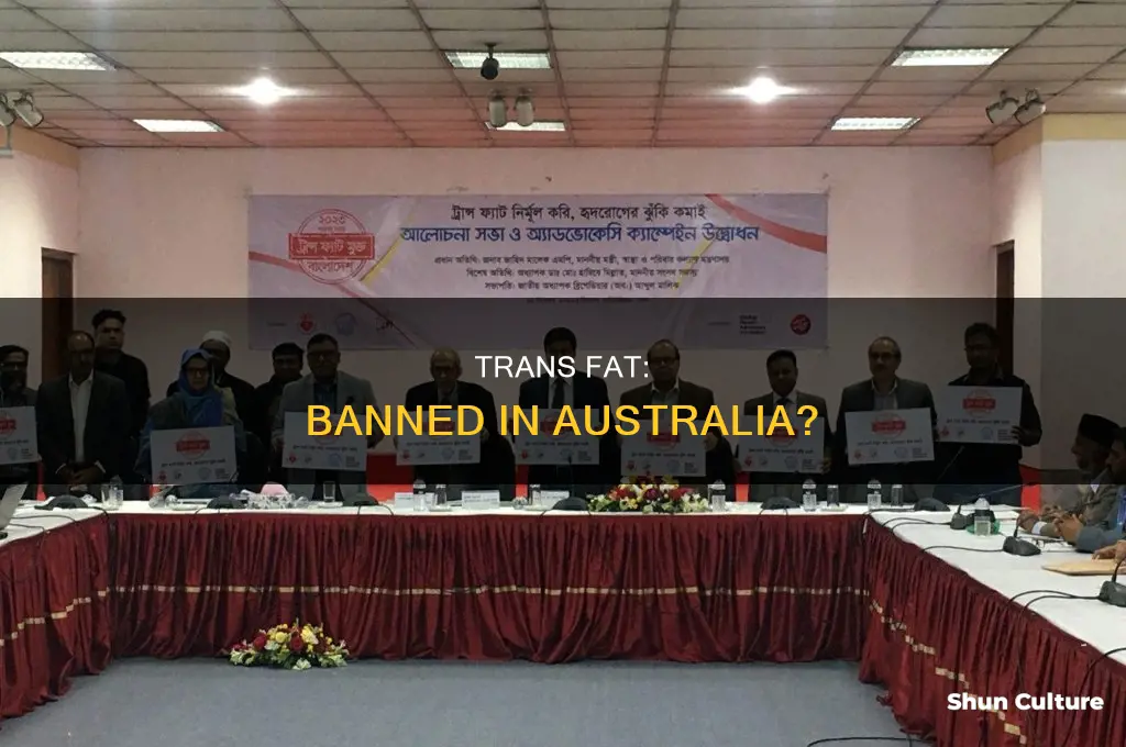 is trans fat illegal in australia