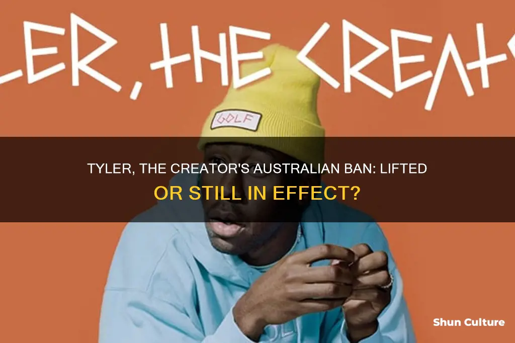 is tyler the creator still banned from australia