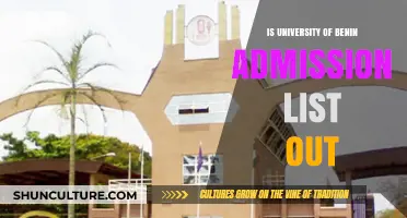 University of Benin Admission List Update: Check Your Status Now!