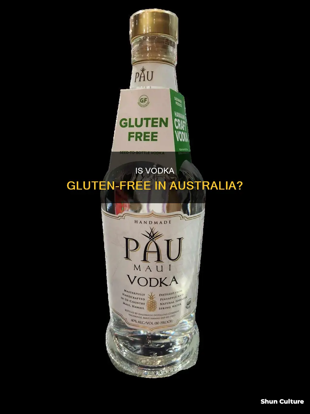 is vodka gluten free australia