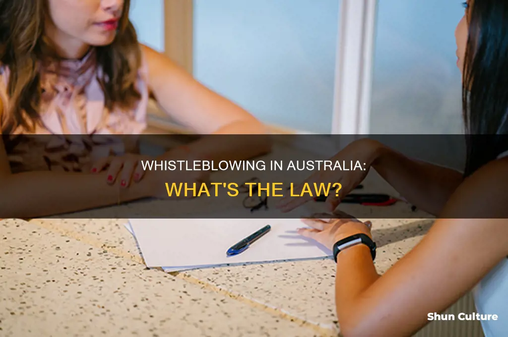 is whistleblowing illegal in australia