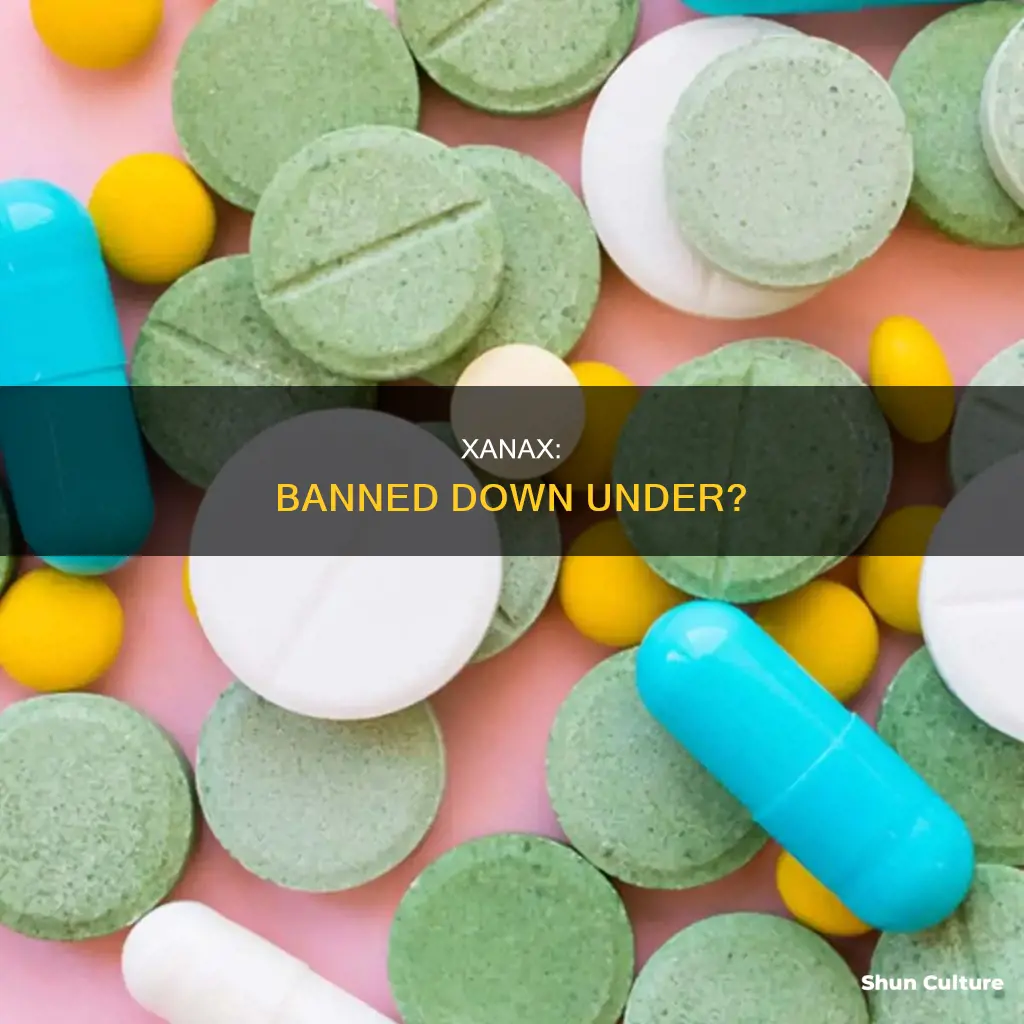 is xanax banned in australia