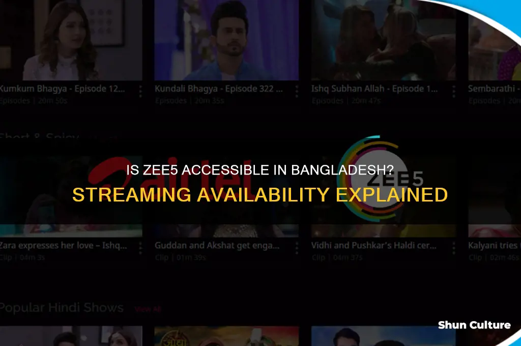 is zee5 available in bangladesh