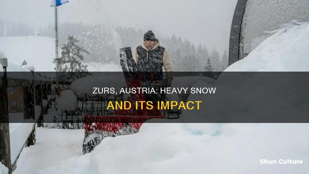 is zurs in austria affected by heavy snow