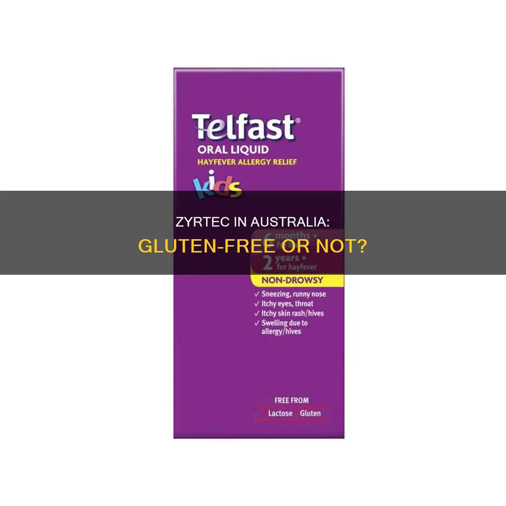 is zyrtec gluten free australia