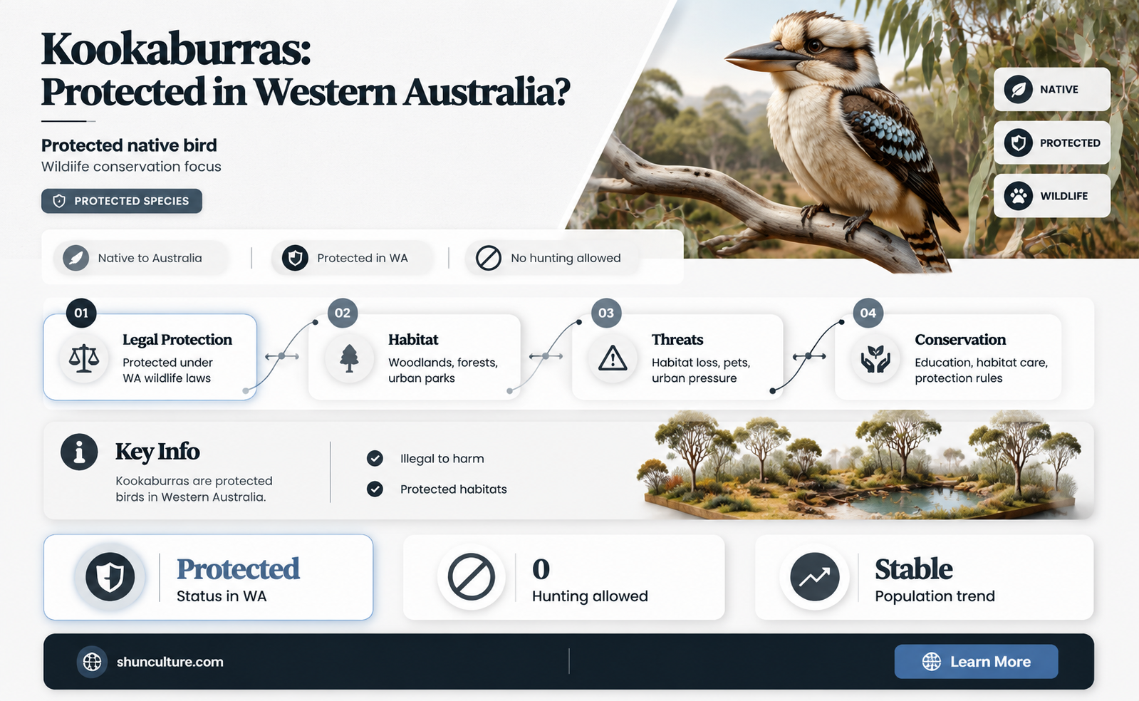 are kookaburras protected in western australia
