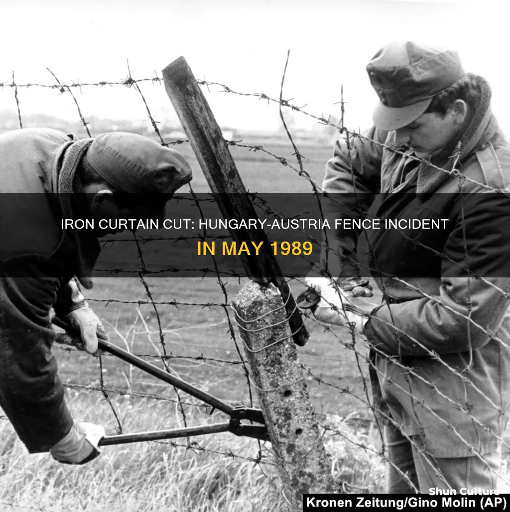 may 1989 cut in fence between hungary and austri