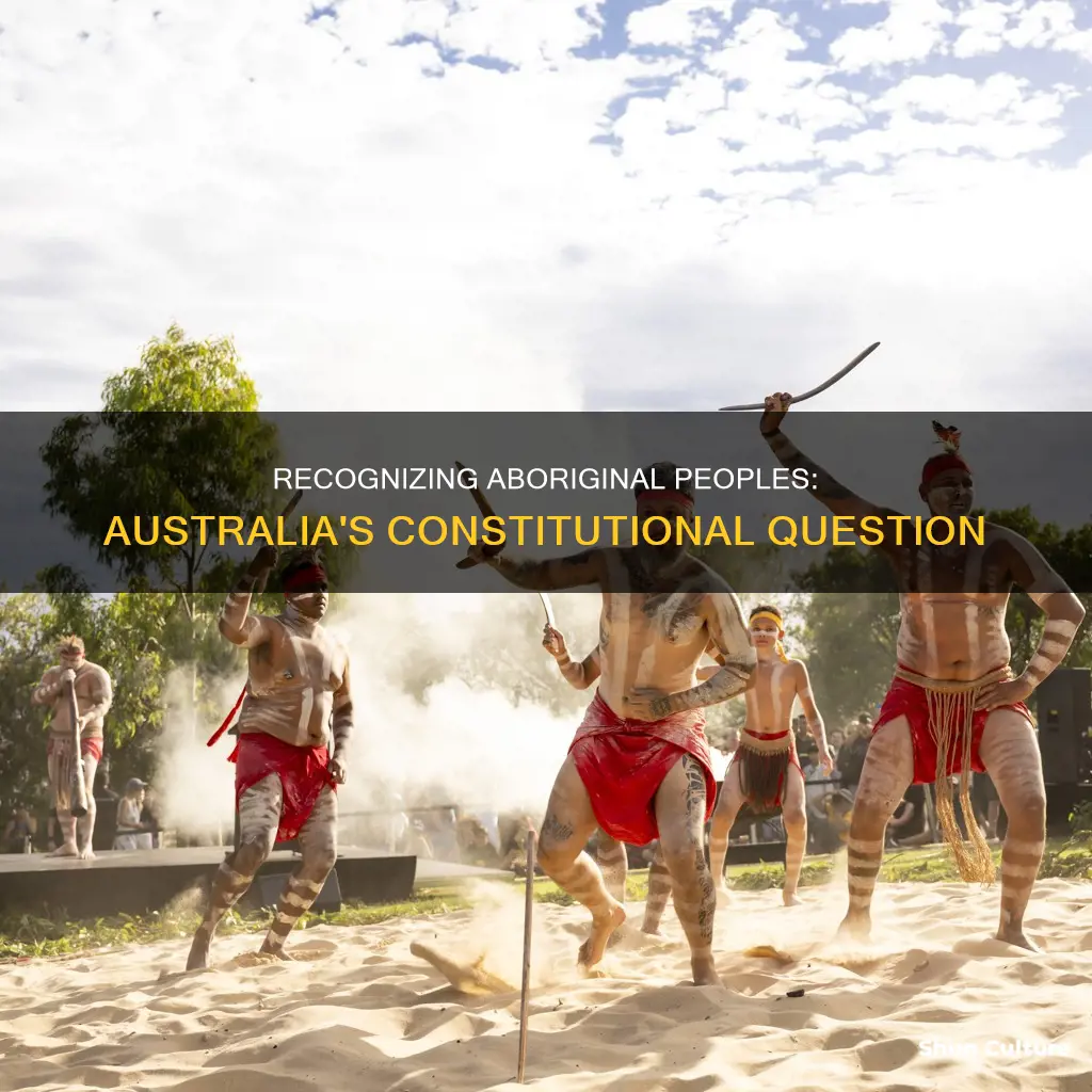 should aboriginal peoples be recognition in the australian constitution