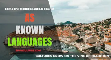 Should You List Serbian, Bosnian, and Croatian as Separate Language Skills?