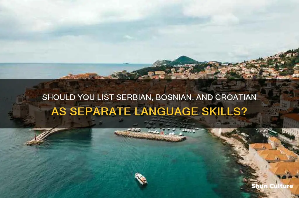 should I put serbian bosnian and croatian as known languages