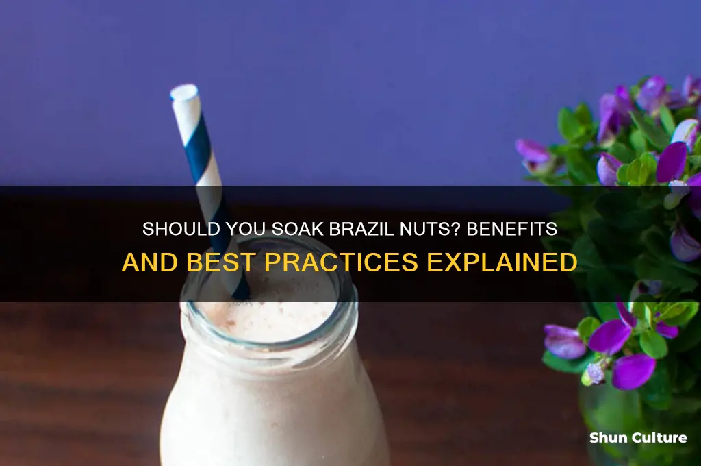 should I soak my brazil nuts