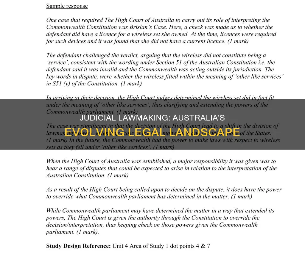 should judges make law australia