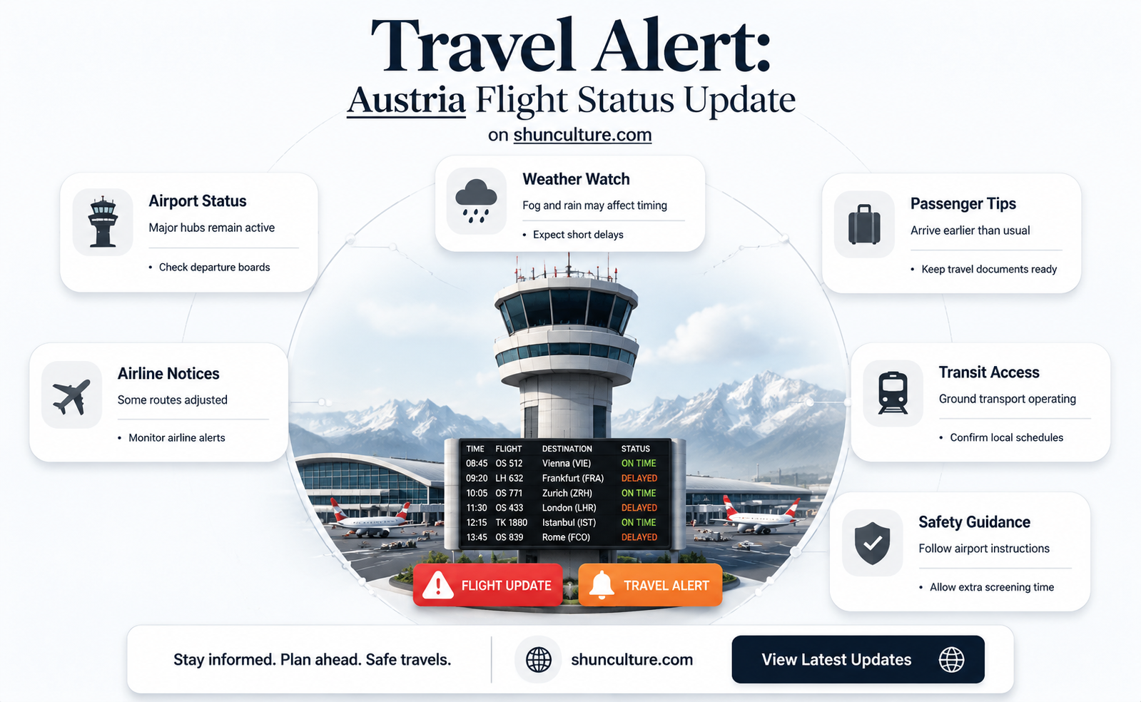 are flights still going to austria