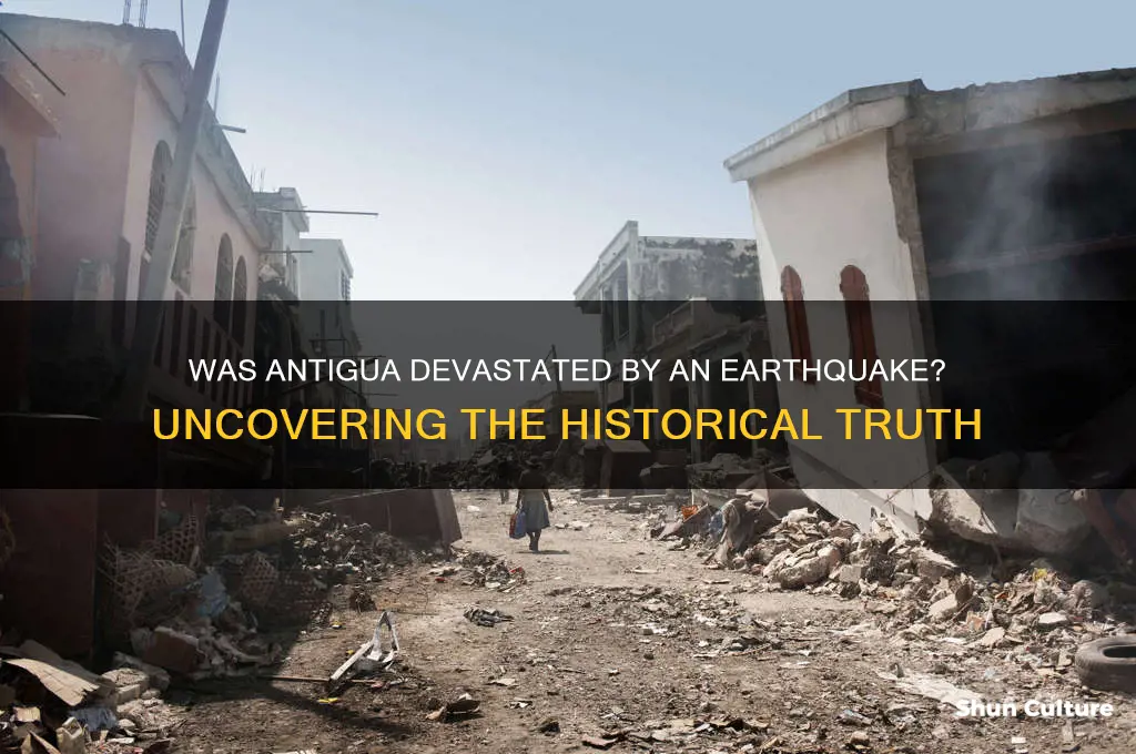 was antigua destroyed an earthquake