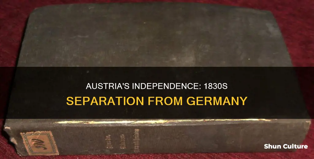 was austria seperate from germany in the 1830s