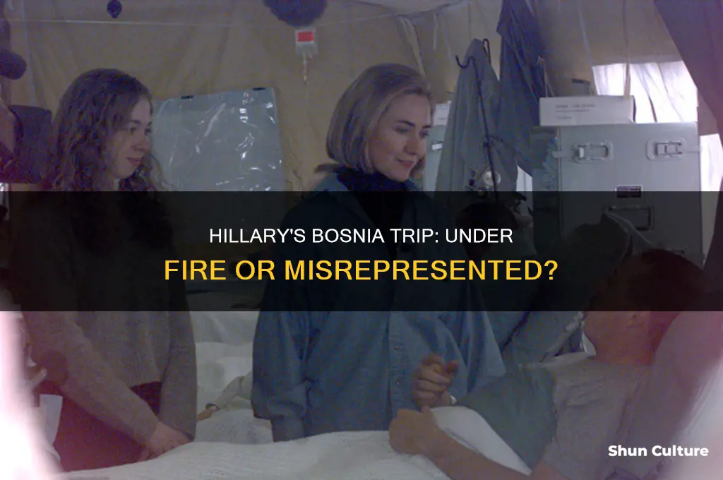 was hillary under fire in bosnia
