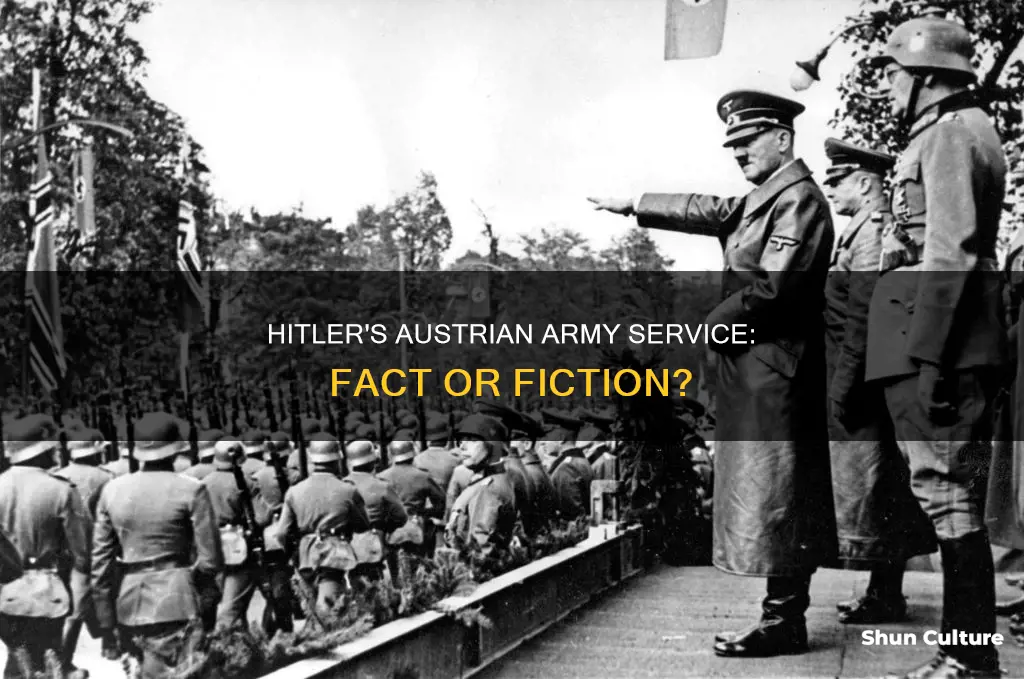 was hitler in the austrian army