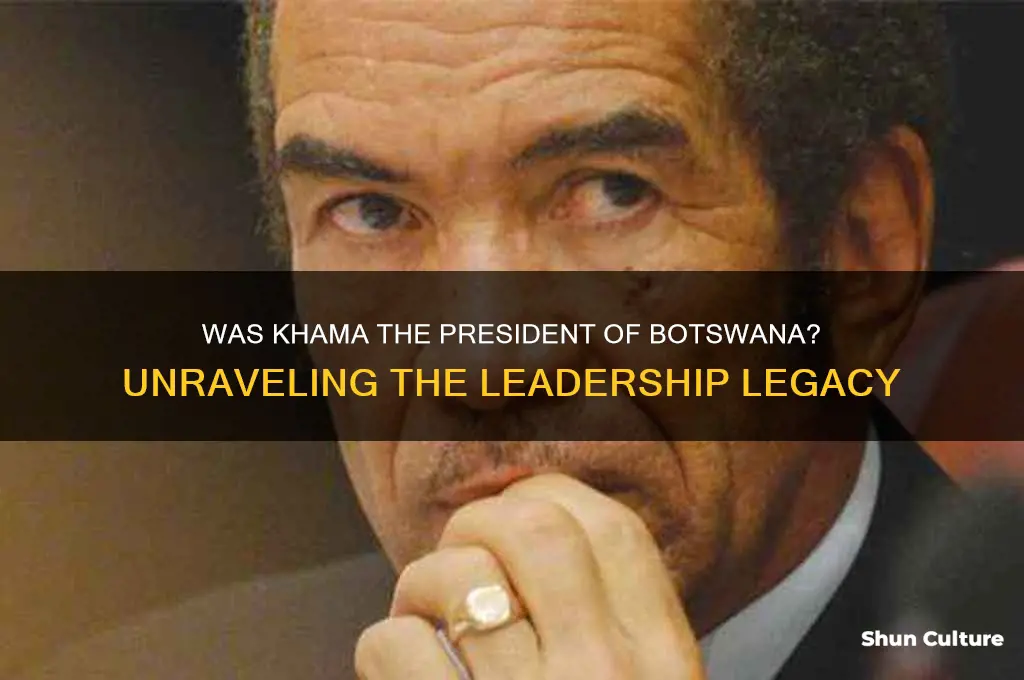 was khama president of botswana