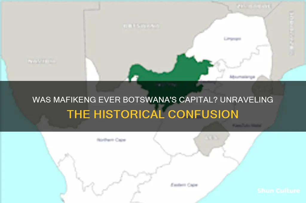 was mafikeng the capital of botswana