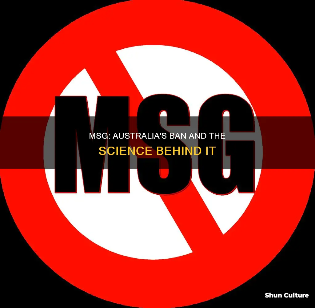 was msg banned in australia