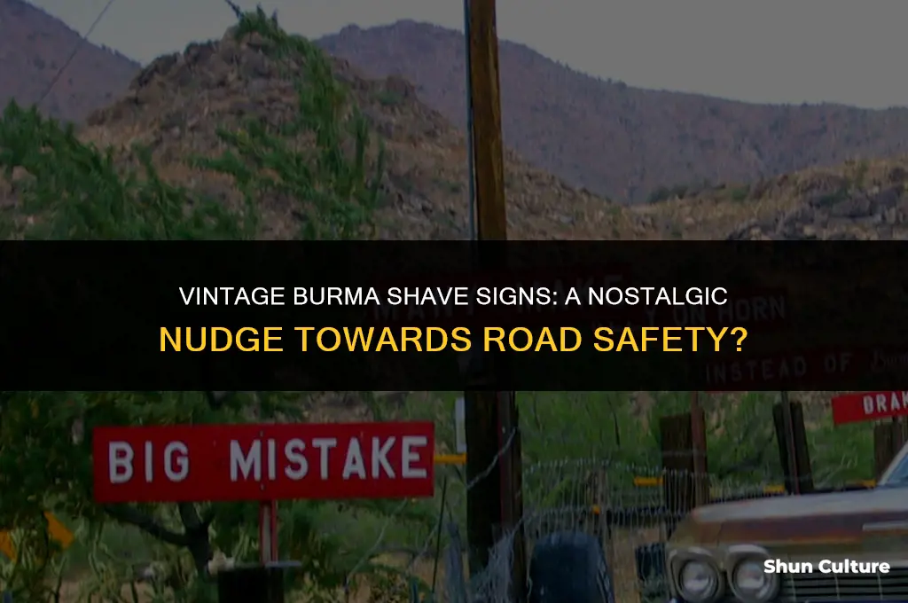were the old burma shave signs geared toward driving safety