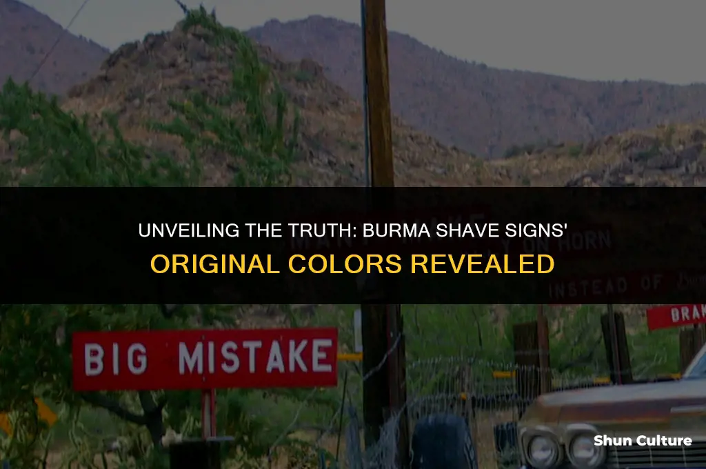 were the original burma shave signs red and black