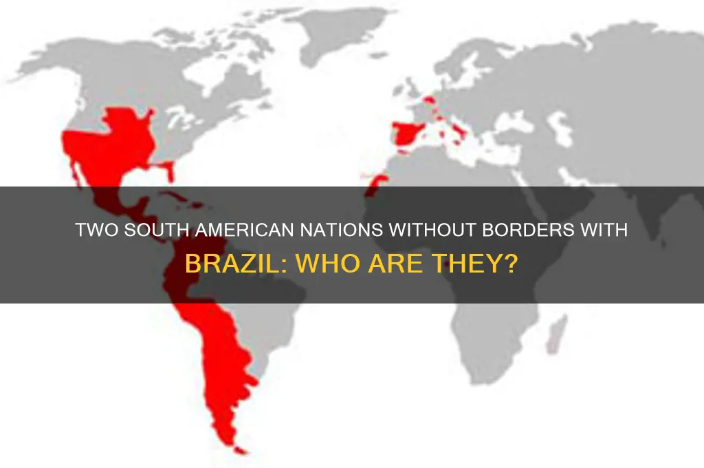 what 2 south american countries do not border brazil