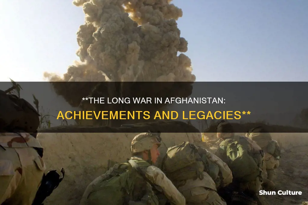 what achievements have been made in the war in afghanistan