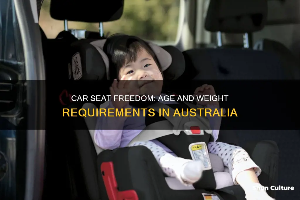 what age and weight for no car seat in australia