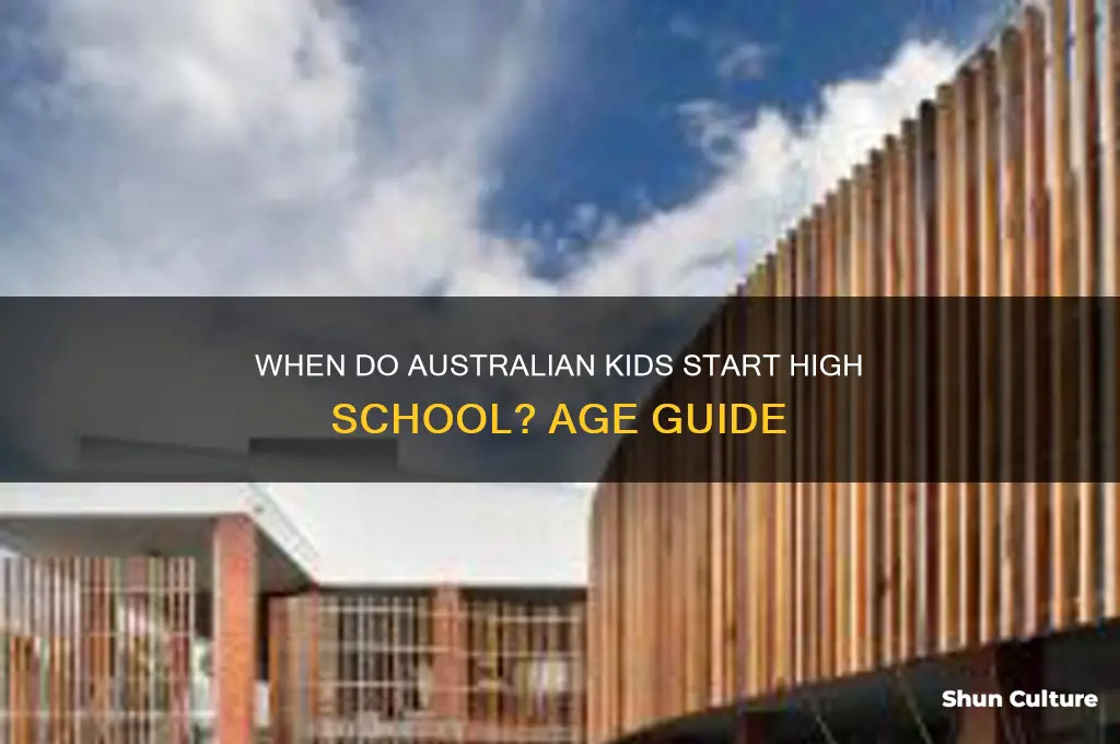 what age do kids go to high school in australia
