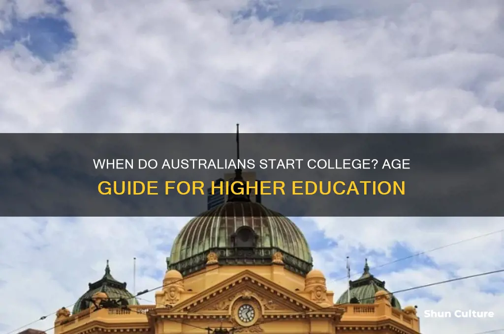 what age do you go to college in australia